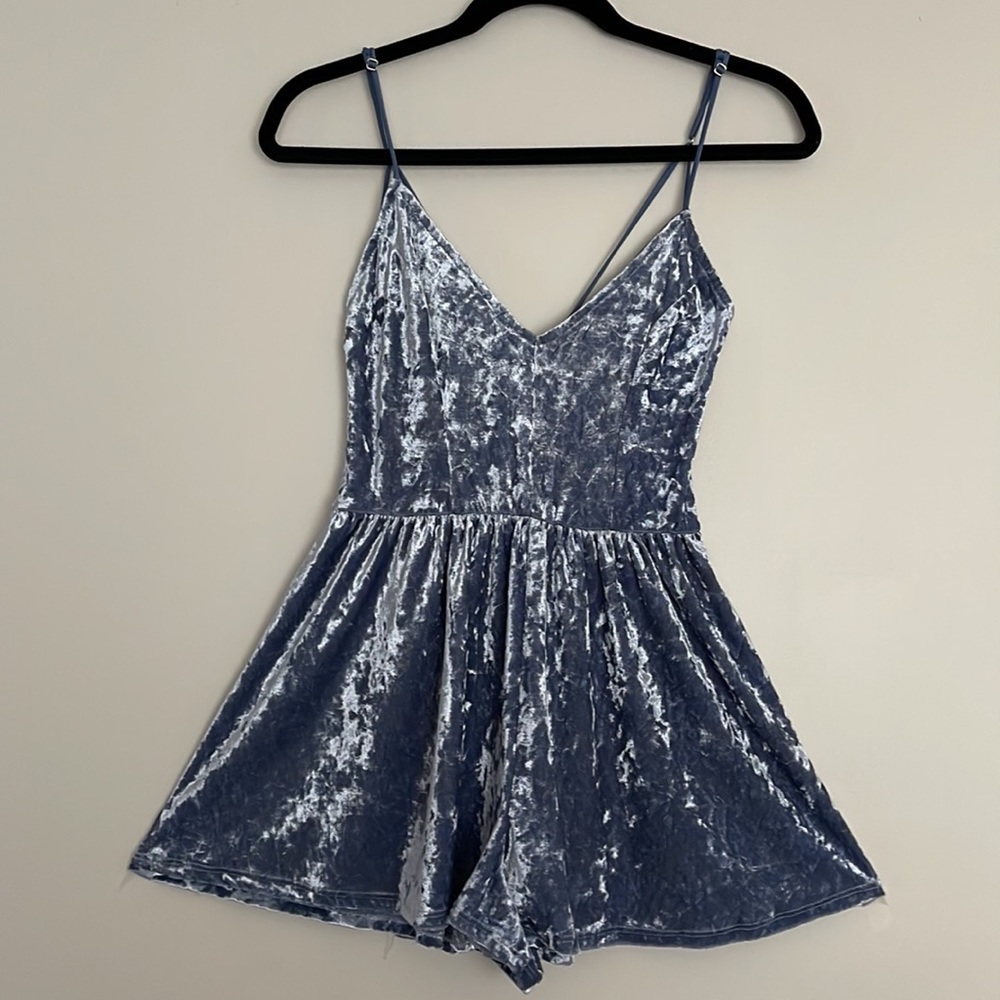 L.A. Hearts Velour Strap Romper Womens Sz S